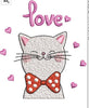 Cat Love Embroidery Design
