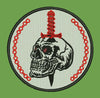 Pierced Craniate Emblem Embroidery Design