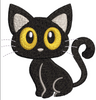 Black Cat Embroidery Design
