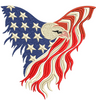 Eagle Flag Embroidery Design