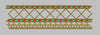 Lattice and Cross Stitch Geometric Border Embroidery Design