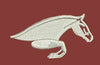 Horse Head White Embroidery Design