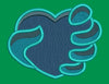Heart Claw Emblem Embroidery Design