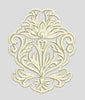 Symmetrical Stylized Floral Motif Embroidery Design