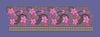 Ornate Pink Floral Vine Border Embroidery Design