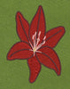 Amaryllis Red Floral Embroidery Design