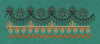 Chandelier Border Teal & Orange Embroidery Design