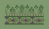 Botanical Spire and Scroll Border Embroidery Design