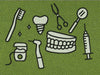 Dental Set White Embroidery Design