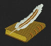 Notebook Quill Gold Embroidery Design