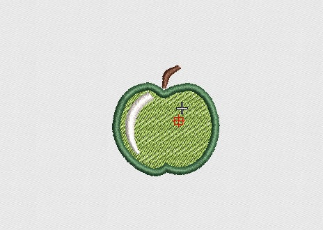 Apple Embroidery Design
