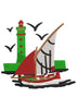 Ship Embroidery Design