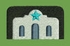 Star Topped Archway Facade Emblem Embroidery Design