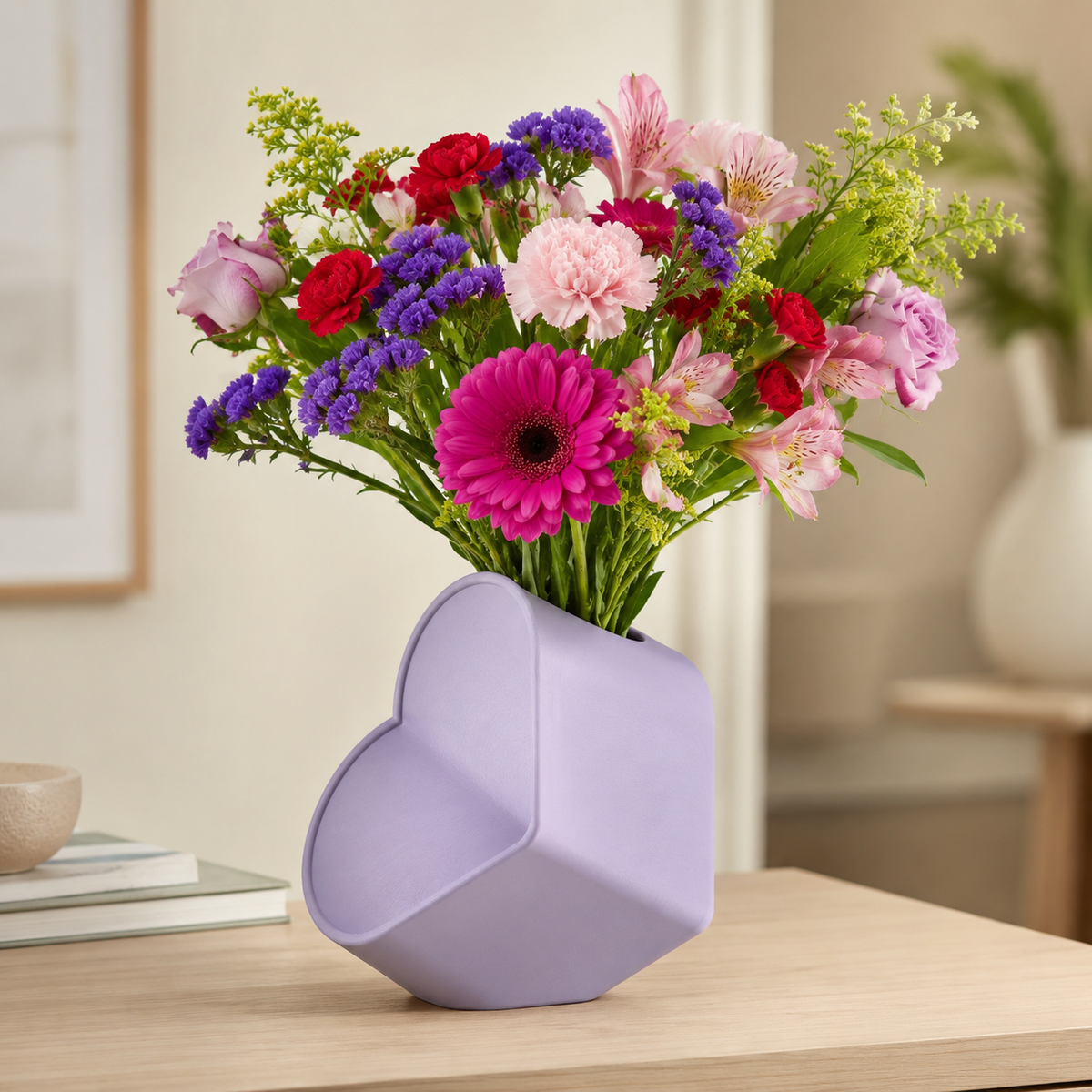 Heart Shaped Vase Print STL File