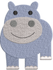 Hippopotamus Embroidery Design