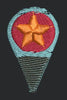 Orange Star Location Pin Embroidery Design