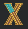 Patriotic Letter Embroidery Design