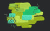 Abstract Green Patchwork Embroidery Design
