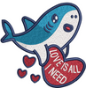Fish J Embroidery Design