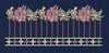 Floral Border Violet Flower Embroidery Design