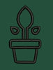 Sprouting Potted Plant Graphic Embroidery Design
