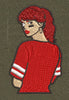 Girl With Red Dress Embroidery Design