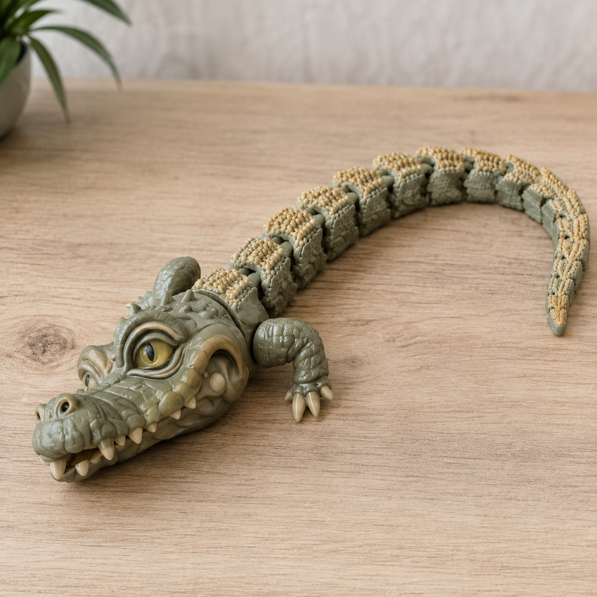 Crocodile Figurine Body Component Print STL File