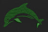 Dolphin Leap Green Embroidery Design