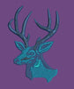 Azure Antler Profile Embroidery Design