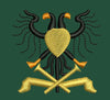 Double Head Avian Crest Embroidery Design