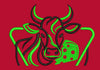Stylized Bull Embroidery Design