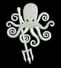 White Octopus Embroidery Design