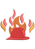 Fire Sign Embroidery Design