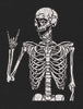 Rocking Skeleton White & Grey Embroidery Design