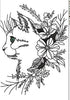 Cat With Flowers Embroidery Design