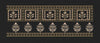 Black Gold Square Buta Panel Border Black & Antique Gold Embroidery Design
