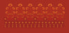 Floral Jacquard Border Red Tree Embroidery Design