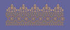 Floral Crest and Lattice Geometric Border Embroidery Design