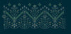 Ornate Chevron Peaks and Botanical Spire Embroidery Design