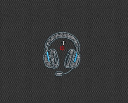 Headphone Embroidery Design