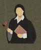 Female Judge Gavel Book Black & Beige Embroidery Design