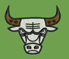 Stylized Bull Face Emblem Embroidery Design