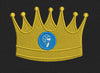 Crown Medallion Gold Embroidery Design