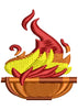Fire Pot Embroidery Design