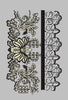 Asymmetric Foliage Petal Border Embroidery Design