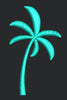 Blue Palm Tree Embroidery Design