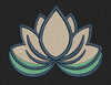 Lotus Flower White Embroidery Design