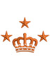 Star Crown Embroidery Design