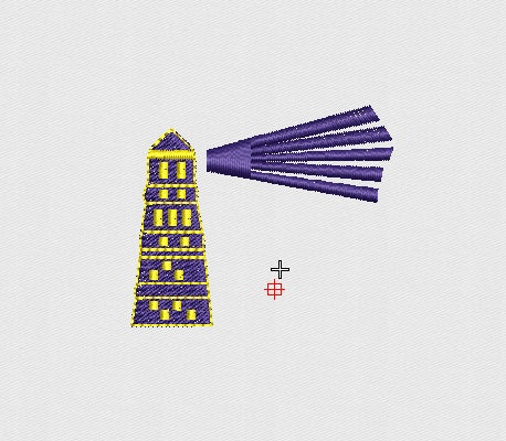 Light House Embroidery Design