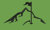 Mountain Peak and Flag Emblem Embroidery Design